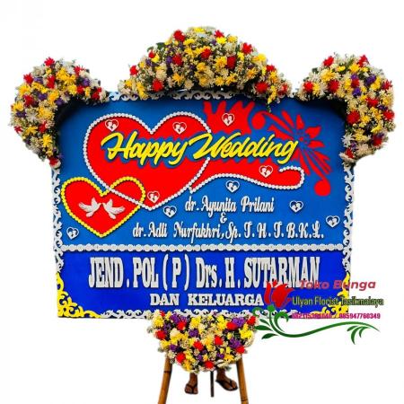 Karangan Bunga Happy Wedding